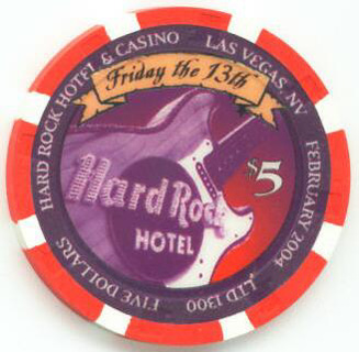 Las Vegas Hard Rock Friday the 13th $5 Casino Chip