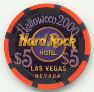 Las Vegas Hard Rock Hotel Halloween 2000 $5 Casino Chip