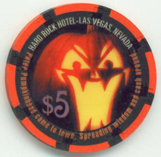 Hard Rock Hotel Halloween 2001 $5 Casino Chip