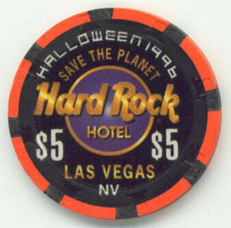Las Vegas Hard Rock Hotel Halloween 1996 $5 Casino Chip 