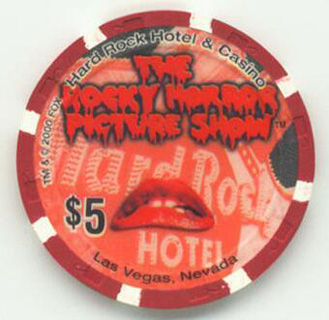 Las Vegas Hard Rock Hotel Rocky Horror Picture Show $5 Casino Chip