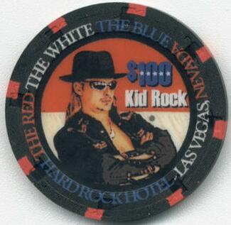 Las Vegas Hard Rock Hotel Kid Rock 2002 $100 Casino Chip