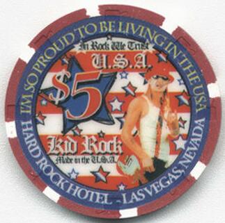 Hard Rock Kid Rock 2002 $5 Casino Chip