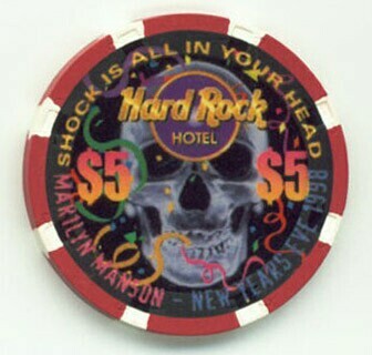 Hard Rock Hotel Marilyn Manson 1998 $5 Casino Chip 