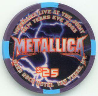 Las Vegas Hard Rock Hotel Metallica Kirk Hammett $25 Casino Chip