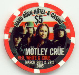 Hard Rock Hotel Motley Crue $5 Casino Chip