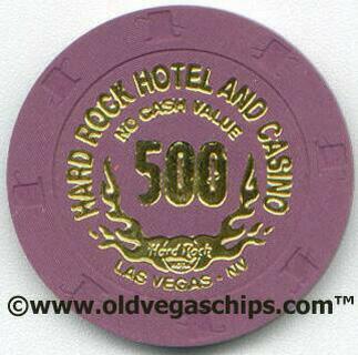 Hard Rock Hotel Tournament $500 Casino Chips 