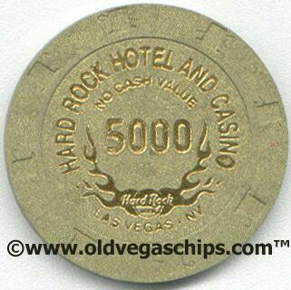 Hard Rock Hotel Tournament $5000 Casino Chips 