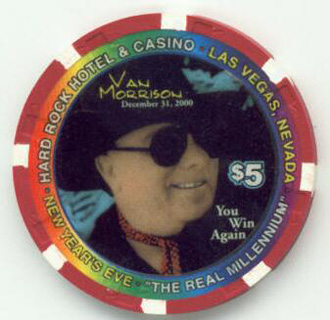 Las Vegas Hard Rock Hotel Van Morrison $5 Casino Chip