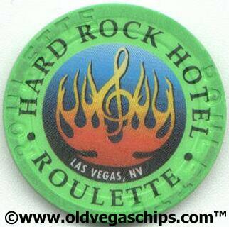 Las Vegas Hard Rock Hotel Orange Flame Orange Roulette Chip