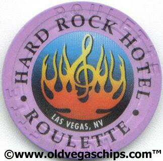 Las Vegas Hard Rock Hotel Orange Flame Orange Roulette Chip