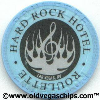 Las Vegas Hard Rock Hotel Silver Flame Blue Roulette Chip