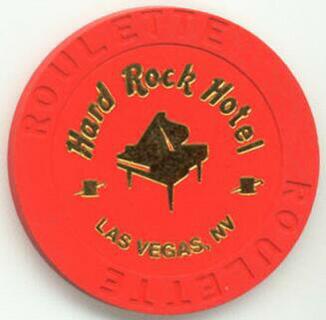 Las Vegas Hard Rock Hotel Red Piano Roulette Casino Chip