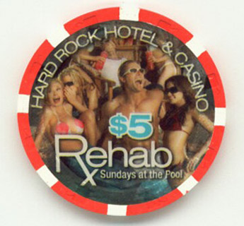 Hard Rock Hotel Rehab at the Pool $5 Casino Chip