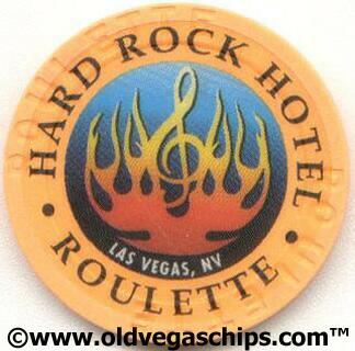 Las Vegas Hard Rock Hotel Orange Flame Orange Roulette Chip