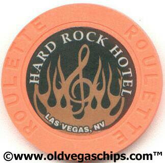 Las Vegas Hard Rock Hotel Bronze Flame Orange Roulette Chip