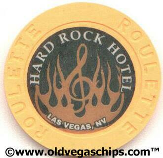 Las Vegas Hard Rock Hotel Bronze Flame Peach Roulette Chip