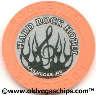 Las Vegas Hard Rock Hotel Black Flame Orange Roulette Chip