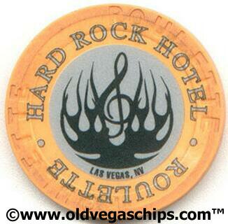 Las Vegas Hard Rock Hotel Black Flame Peach Roulette Chip