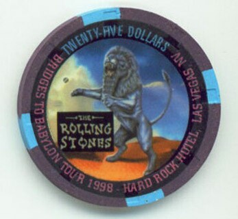 Las Vegas Hard Rock Hotel Rolling Stones 1998 $25 Casino Chip 