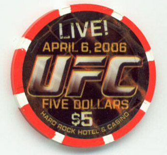 Hard Rock Ultimate Fighting Championship UFC $5 Casino Chip