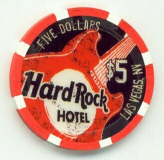 Hard Rock Hotel Valentine's Day 2007 $5 Casino Chip