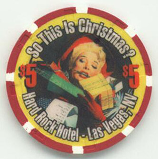Hard Rock Hotel Marilyn Monroe Christmas 2001 $5 Casino Chip