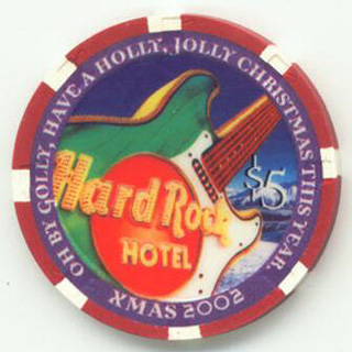 Las Vegas Hard Rock Hotel Christmas 2002 $5 Casino Chip