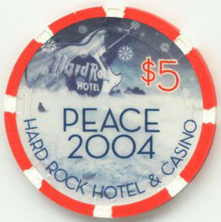 Hard Rock Christmas 2004 $5 Casino Chip