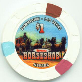 Binion's Horseshoe Stage Coach $1 Casino Chip 