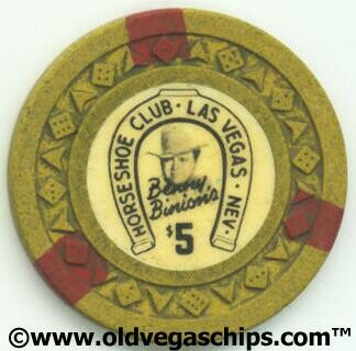 Binion's Horseshoe Club 1950's $5 Casino Chip 