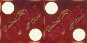 Las Vegas Binion's Horseshoe Casino Dice