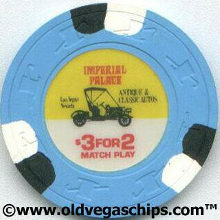 Imperial Palace $3 For $2 Match Play Casino Chip