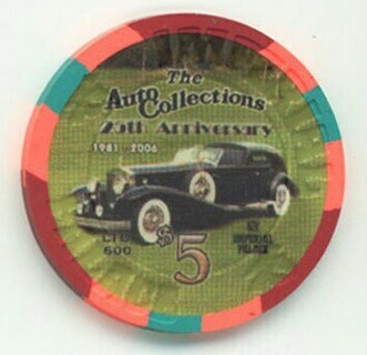 Imperial Palace Auto Collections $5 Casino Chip 