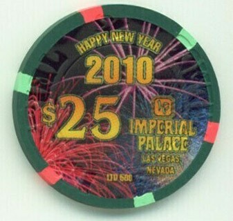 Imperial Palace Happy New Year 2010 $25 Casino Chip