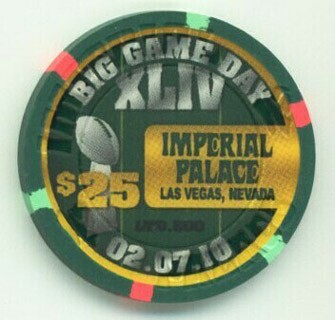 Imperial Palace Superbowl 2010 $25 Casino Chip