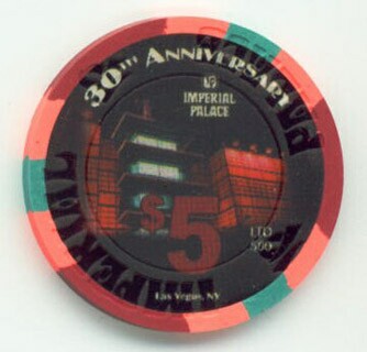 Imperial Palace 30th Anniversary $5 Casino Chip 