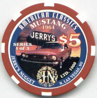 Las Vegas Jerry's Nugget 1964 Mustang $5 Casino Chip
