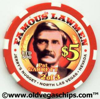 Las Vegas Jerry's Nugget Pat Garrett $5 Casino Chip