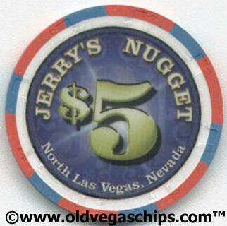 Jerry's Nugget $5 Casino Chip 