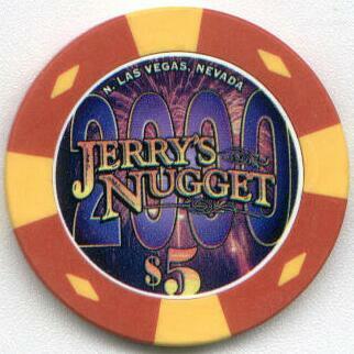 Las Vegas Jerry's Nugget Millennium $5 Casino Chip