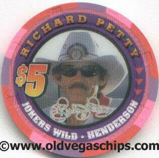 Joker's Wild Richard Petty 2001 $5 Casino Chip 