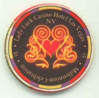 Lady Luck Millennium $5 Casino Chip