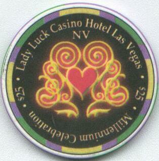 Lady Luck Millennium $25 Casino Chip