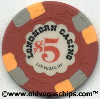 Las Vegas Longhorn Casino $5 Casino Chip