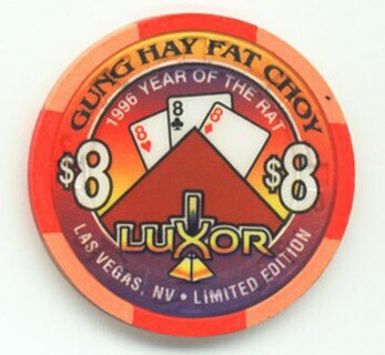 Las Vegas Luxor Hotel Year of the Rat $8 Casino Chip