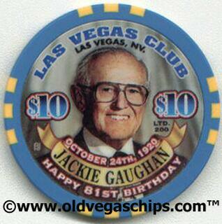 Las Vegas Club Jackie Gaughan $10 Casino Chip