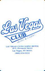 Las Vegas Club Hotel Room Key