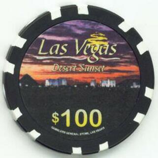 Las Vegas Desert Sunset $100 Poker Chip