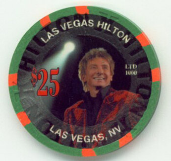 Las Vegas Hilton Barry Manilow $25 Casino Chip